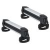 Ski & Snowboard Roof Rack, Carry up to 4 Pairs of Skis or 2 Snowboards, 2 PCS Aluminum Universal Car Roof Rack Top Holder with Lock & Rubber Padding
