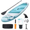 Inflatable Stand Up Paddle Board, 10' x 33" x 6" Wide SUP Paddleboard, with Board Accessories, Pump, Paddle, Fin, Phone Bag, Backpack, Ankle Leash
