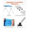 3 Bow Boat Bimini Top, 600D Polyester Canopy with Aluminum Alloy Frame, Waterproof & Sun Shade Boat Awning Canopy with Storage Bag, 2 Support Poles
