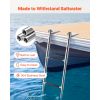 Boat Ladder, 3 Steps, Stainless Steel Telescoping Folding Swim Deck Ladder for Rear Entry Inboard