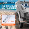 Marine Trailer Guide Set, 20.5' Flexibly Adjustable Poles, Pair of Steel Anti-Rust Guides, Durable Roller Support for Ski, Fishing