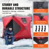 Portable Ice Shelter, 1-2 Person Insulated Pop-Up Ice Fishing Tent, 24 Square Feet Fishable Area, Thermal Ice Shanty for Winter Fishing