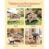 Insulated Cat House, All-Around Foam Insulation Elevated Cat Shelter, Wooden Feral Kitty Shelter with Large Platform