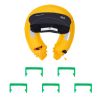 Manual Inflatable Belt Pack for Adults, 105N Buoyancy, Over 80 Pounds and Up to 59 in Waist Adjustable, Inflatable PFD Waist for SUP Paddelboarding