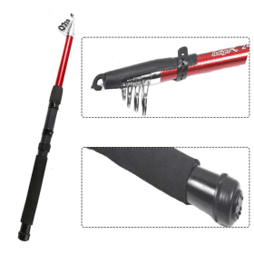 Small And Portable Telescopic Sea Pole Fishing Rod Fiberglass 2.4M (title: default title)
